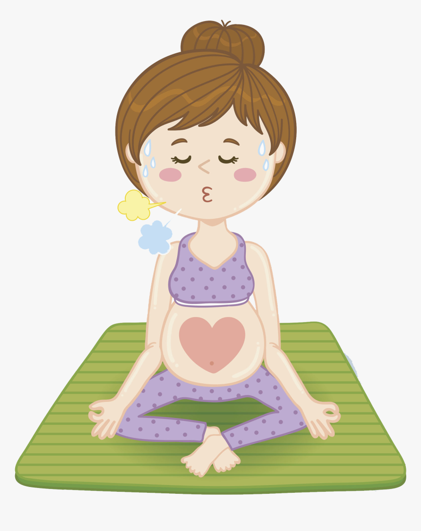 Drawing Pregnancy Clip Art Pregnant Transprent Png - Embarazada Haciendo Yoga Dibujo, Transparent Png
