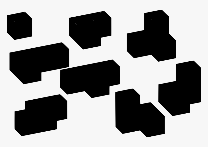 Tetris Pieces In 3d, HD Png Download