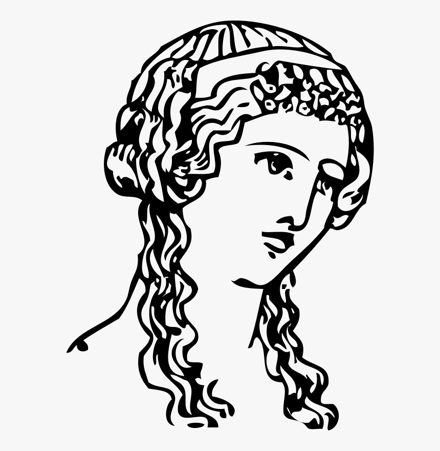 Grecian Hairdressing 13 Clipart Icon Png - Greek Woman Png, Transparent Png