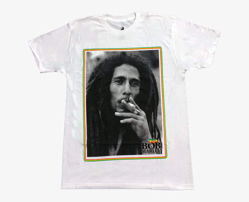 Bob Marley Rasta Border Tee - Active Shirt, HD Png Download