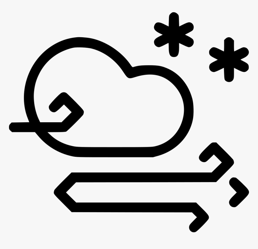 Storm Fall Wind Comments - Weather Symbol For Daytime Snow, HD Png Download
