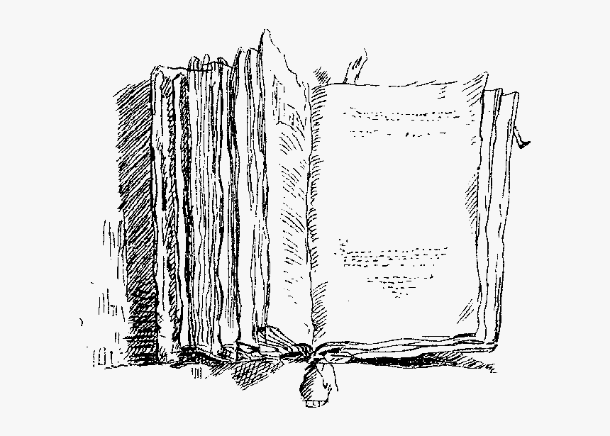 Distressed Book Clip Art - Line Art, HD Png Download