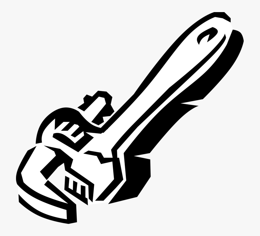 Vector Illustration Of Pipe Wrench Or Stillson Wrench - Illustration, HD Png Download