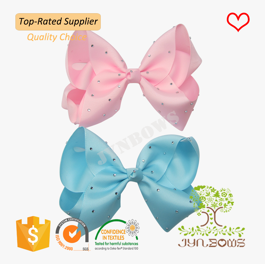 Rainbow Girls Rhinestone Hair Pins Jojo Bows Hair Accessories - Jojo Bow Clipart Png, Transparent Png