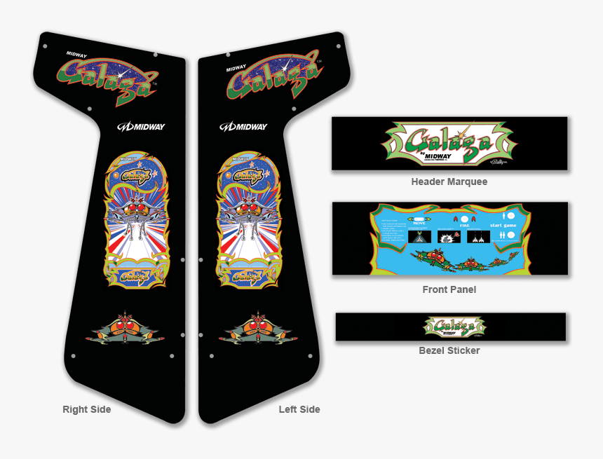 Custom Galaga For Xtension Arcade - Galaga Arcade Game Graphics, HD Png Download