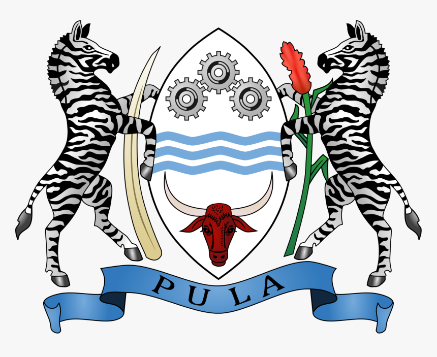 File Coat Of Botswana - Botswana Coat Of Arms, HD Png Download
