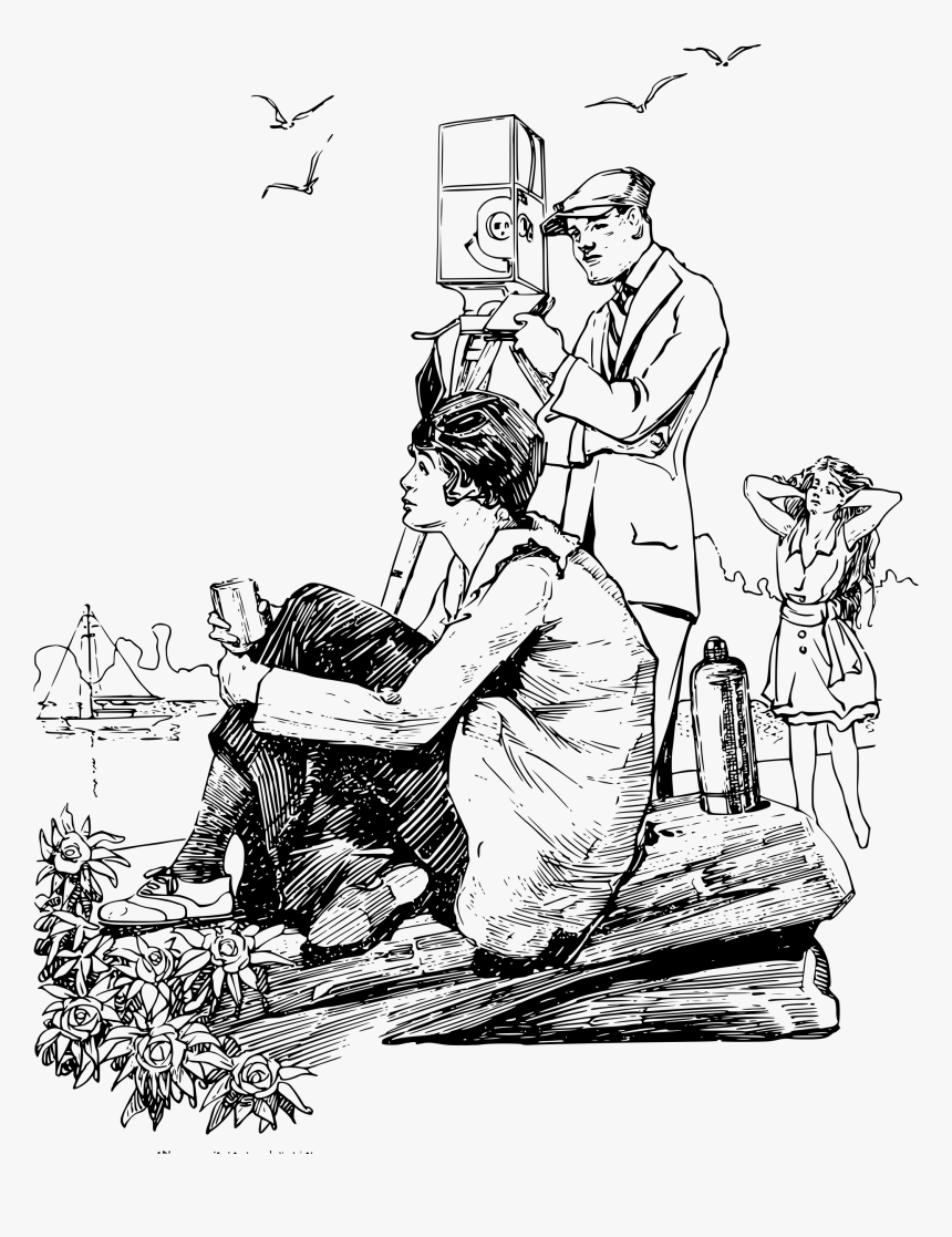 Filming A Movie Clip Arts - Drawing Filming, HD Png Download