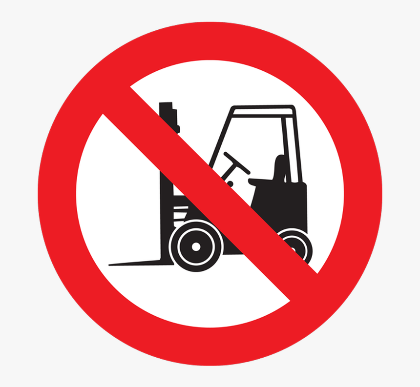 No Forklift Sign, HD Png Download