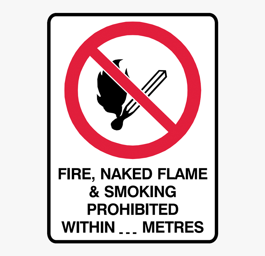 Brady Prohibition Sign - No Naked Lights Sign, HD Png Download