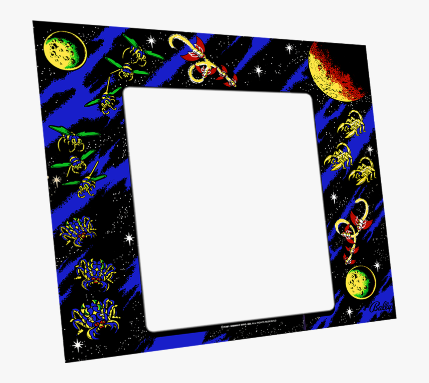 Galaga Arcade Bezel, HD Png Download