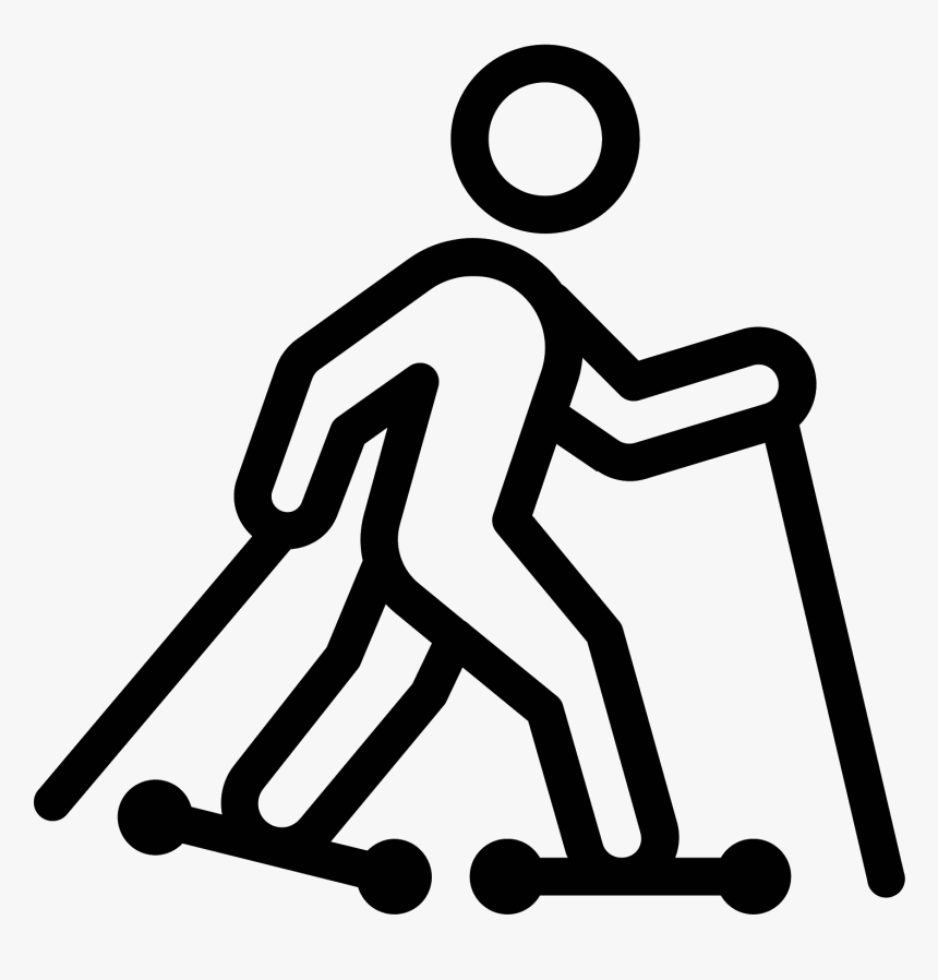 Transparent Skiing Clipart - Roller Ski Icon, HD Png Download