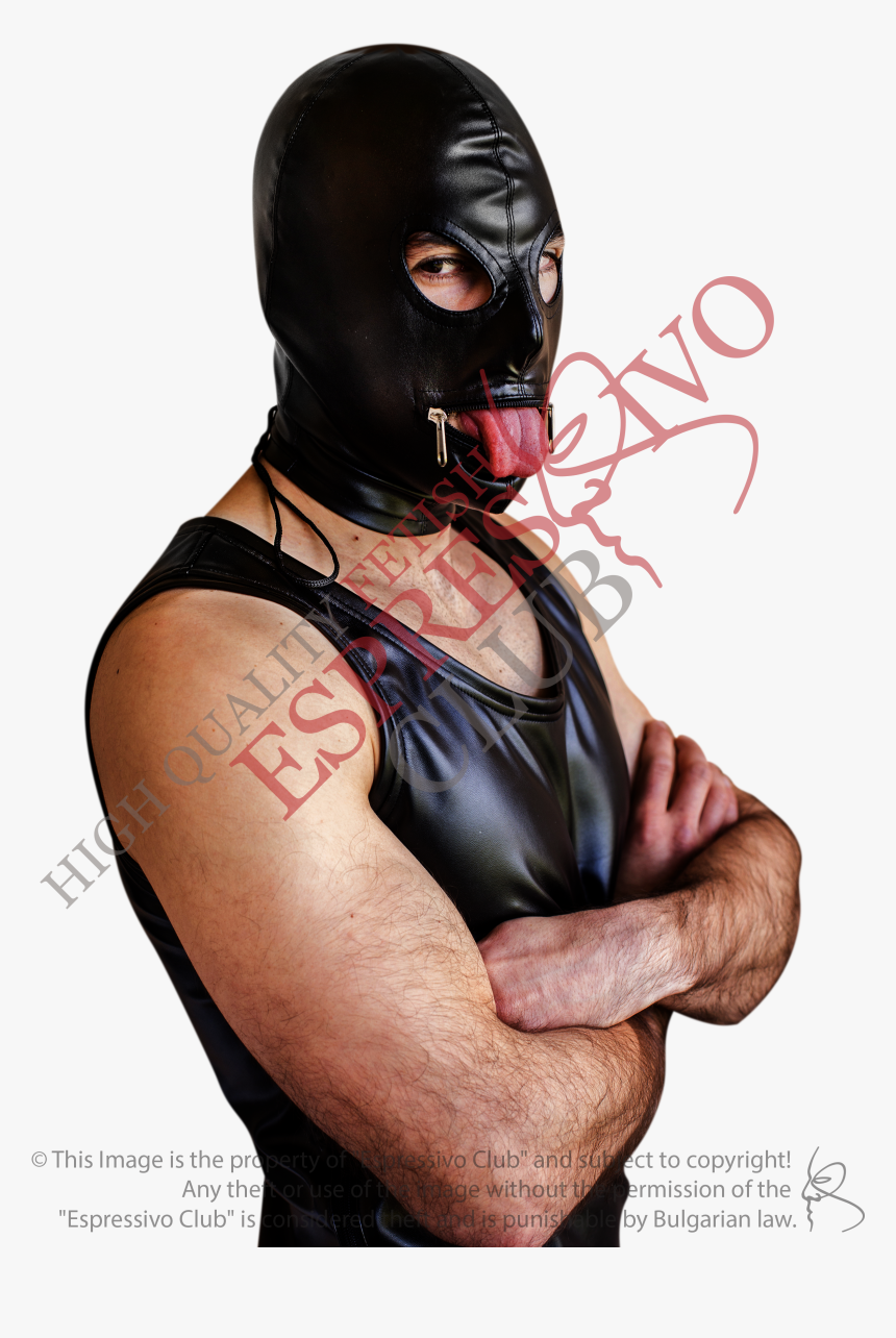 Bondage Hood With Eyes Holes And Mouth Zip, HD Png Download
