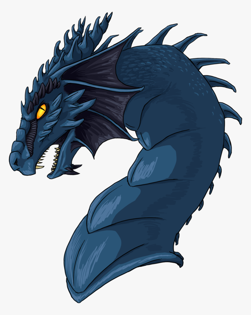Blue Dragon No Background , Png Download - Cartoon Transparent Blue Dragon, Png Download