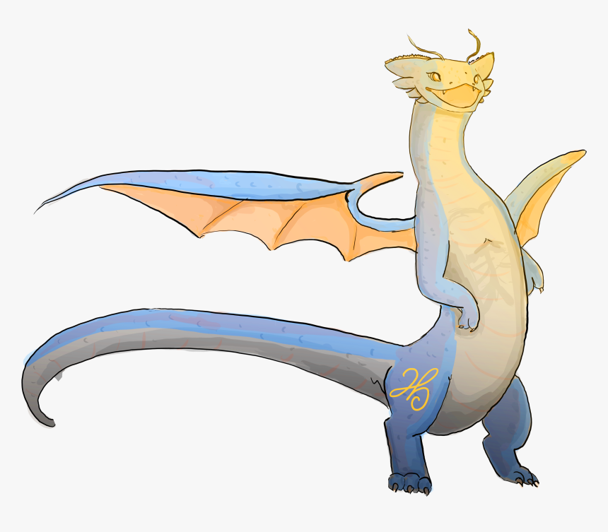 Transparent Blue Dragon Png - Cartoon, Png Download