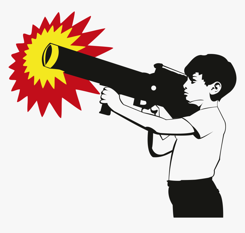 Pop Art Stencil Graffiti Clip Art - Bazooka Vector, HD Png Download