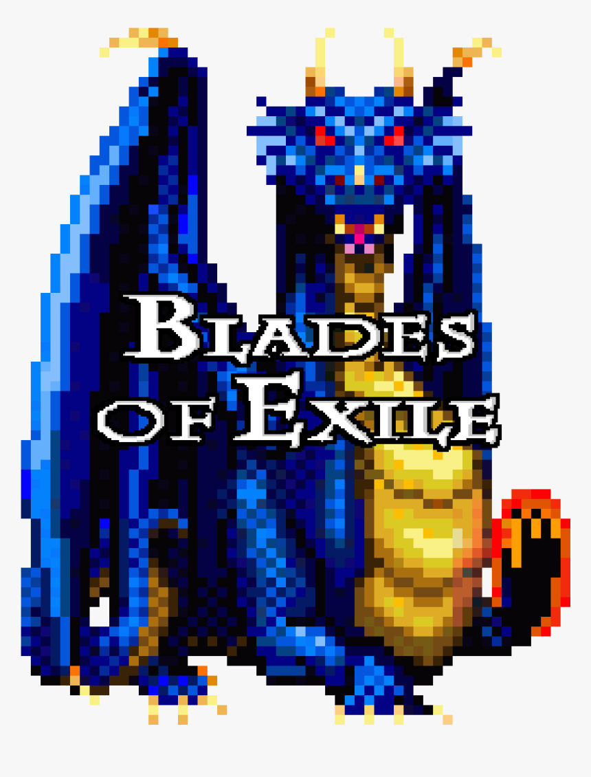 Blades Of Exile Blue Dragon - Graphic Design, HD Png Download