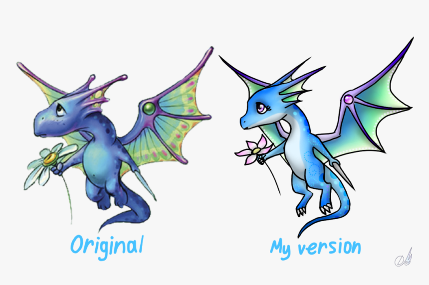Blue Dragon Clipart Little - My Free Blue Dragon, HD Png Download