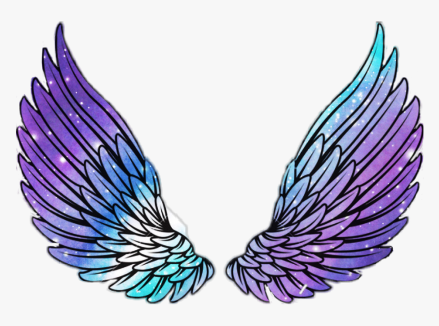 Wings Angel Angelwings Space Galaxy Stars Star Wing - Galaxy Wings Png, Transparent Png