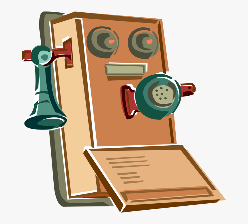 Vector Illustration Of Antique Telecommunications Device - Illustration, HD Png Download
