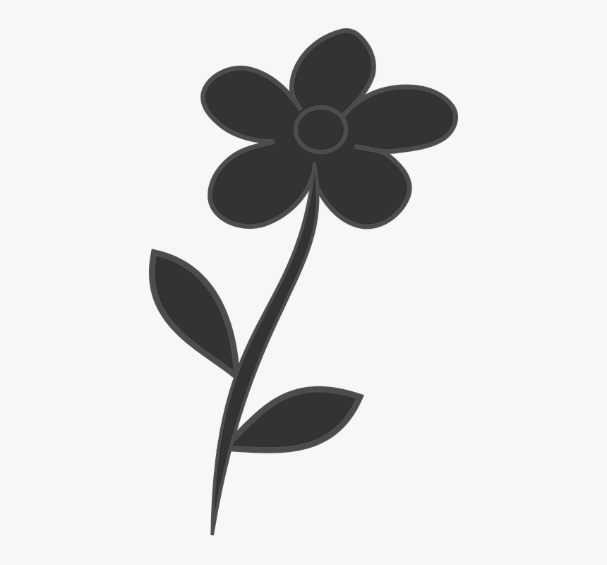 Black, Leaf, Flower, Flora, HD Png Download