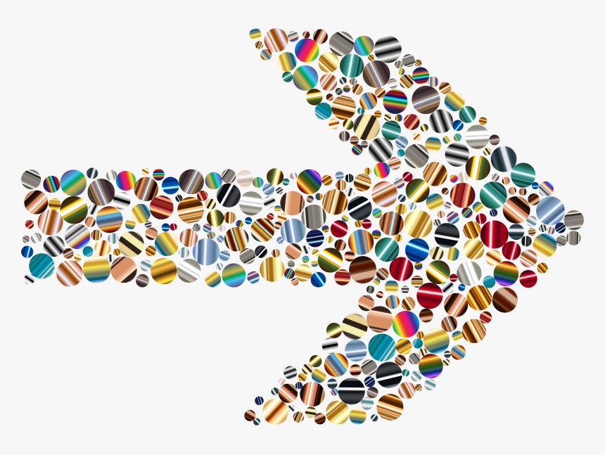 Psychedelic Circles Arrow Clip Arts - Psychedelic Arrow, HD Png Download