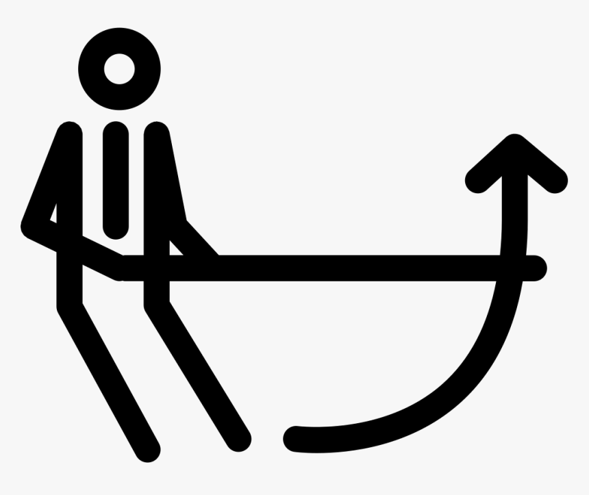Person With Up Arrow Thin Outline Circular Symbol Comments - Arrow, HD Png Download