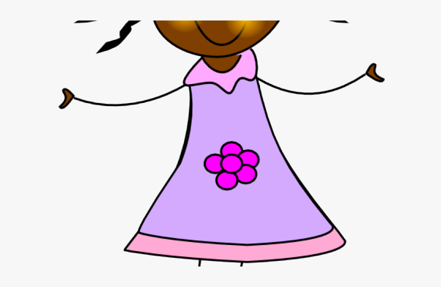 Doll Clipart Girl Doll - Girl In A Red Dress Clipart, HD Png Download