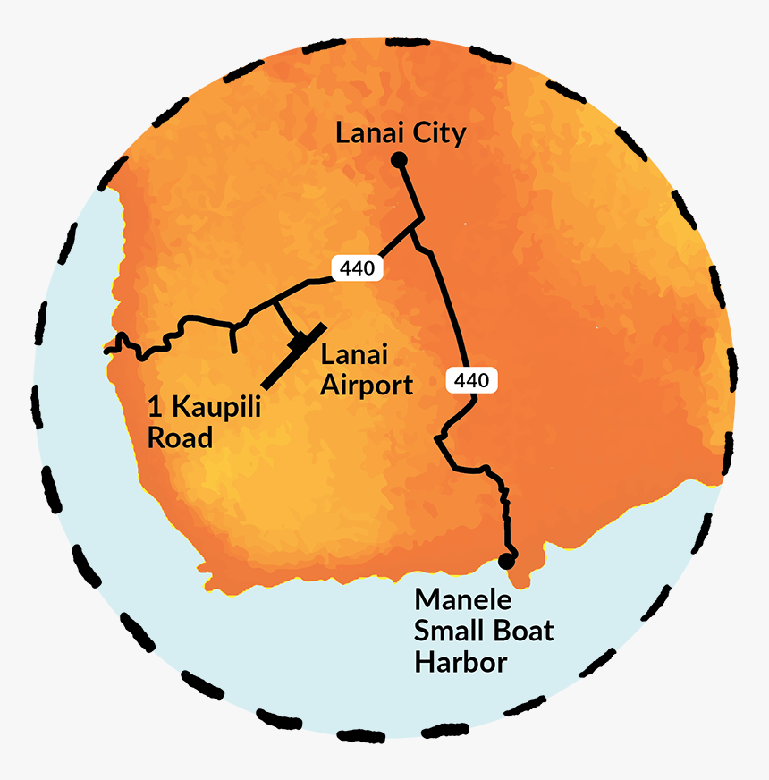Lanai City Map - Circle, HD Png Download