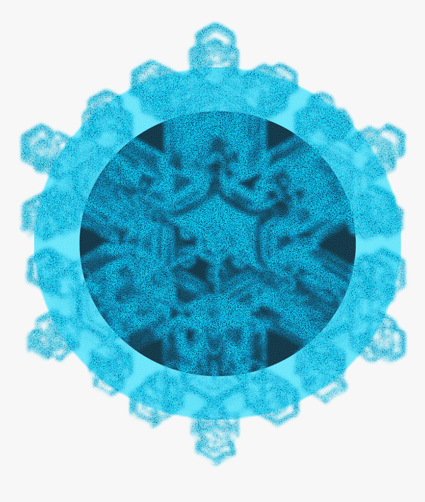 Blue Black Crystal Ice Flower Snowflake Png And Psd - Portable Network Graphics, Transparent Png
