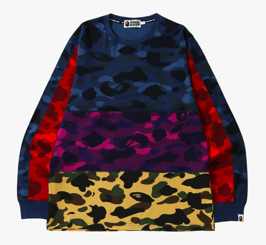 Bape Crewneck Multi Mix, HD Png Download
