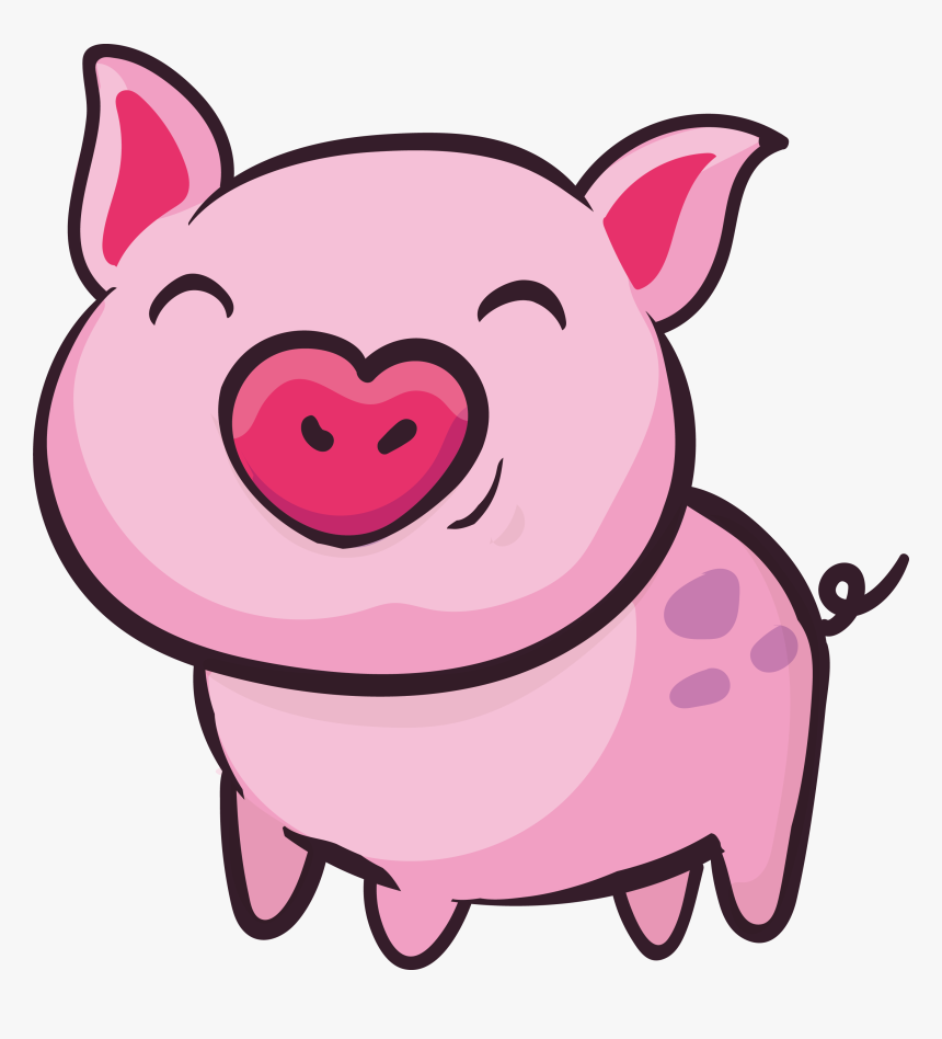 Domestic Clip Art Pink - Pig Clipart Png, Transparent Png