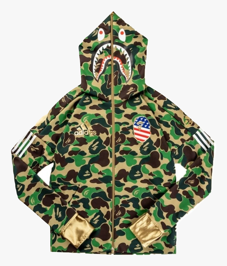 Bape X Adidas Sb Shark Hoodie Green, HD Png Download