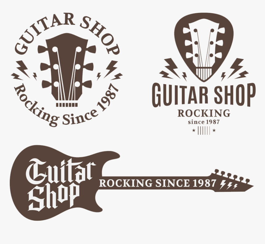 Music Logo Png Image - Vector Guitar Shop Logo Free, Transparent Png