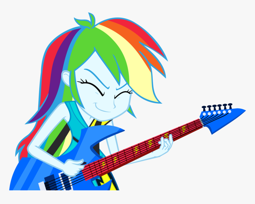Rainbow Dash Playing Guitar Vector By Greenmachine987 - Rainbow Dash Playing Guitar Eg, HD Png Download