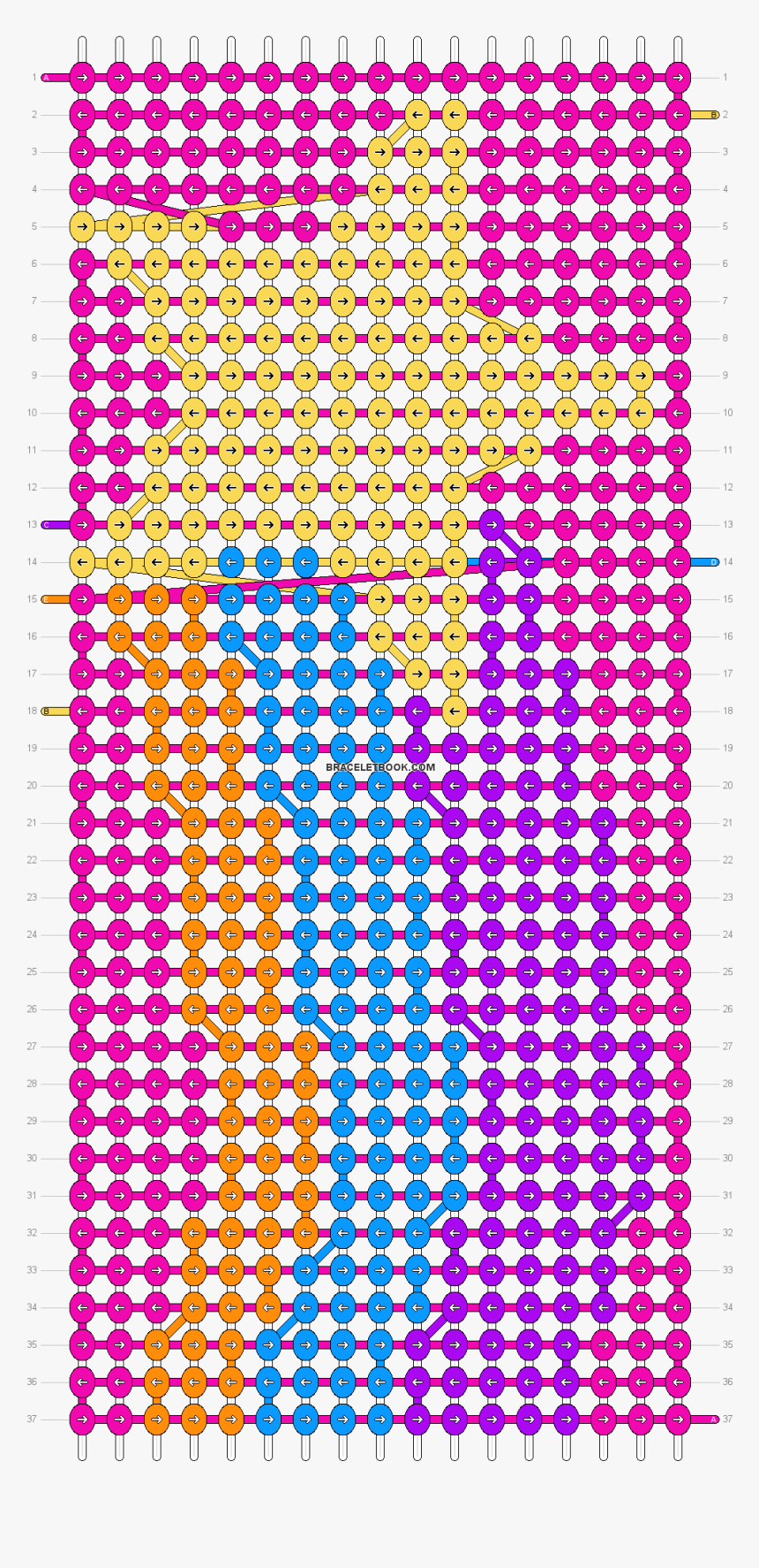 Alpha Pattern - Diagonal Friendship Bracelet Pattern, HD Png Download