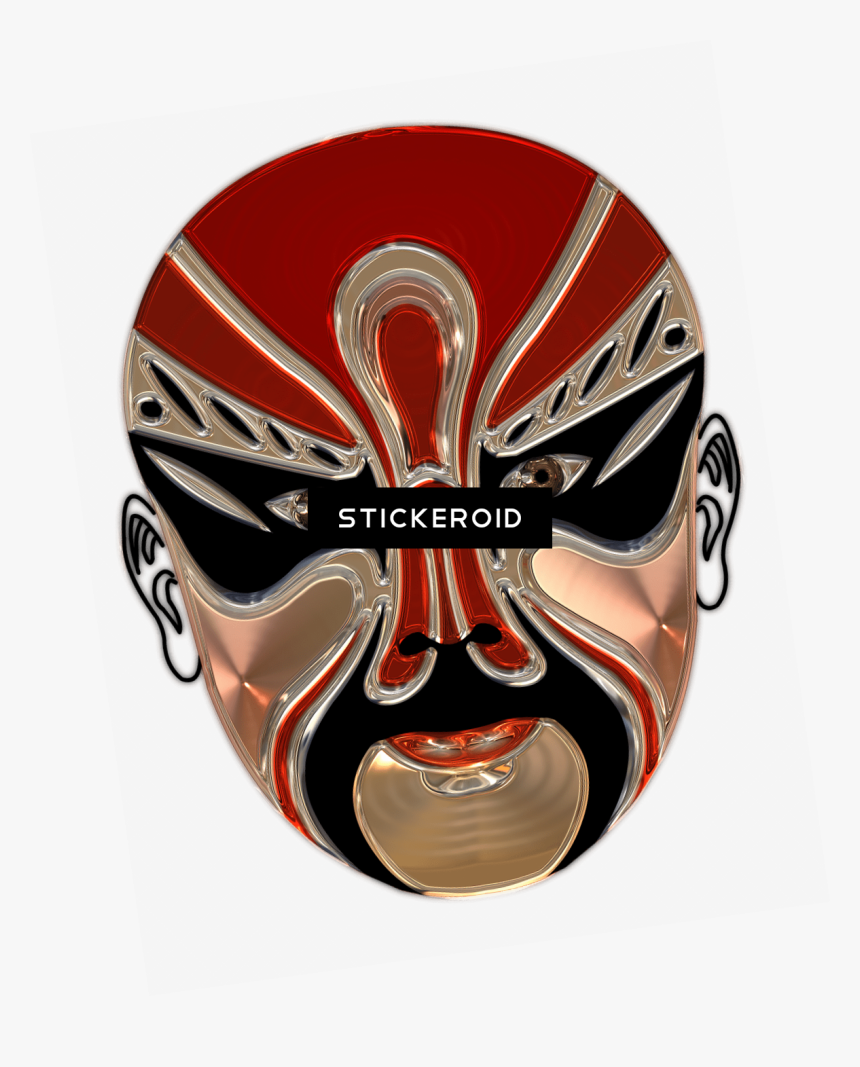 Chinese Opera Red Mask - 京剧 脸谱 图片, HD Png Download