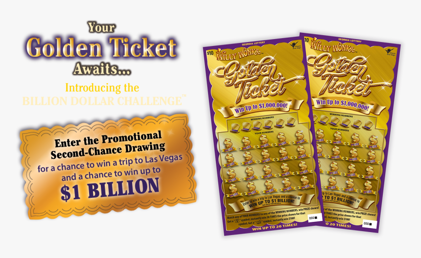 Willy Wonka Golden Ticket Lottery, HD Png Download