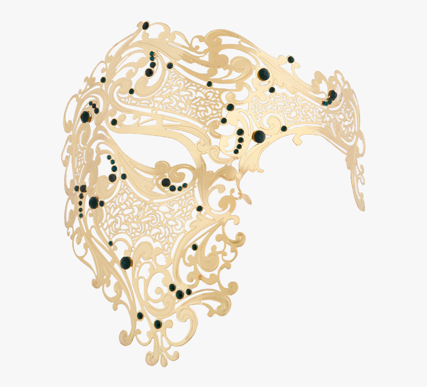 Gold Series Signature Phantom Of The Opera Half Face - Opera Mask Png Gold, Transparent Png