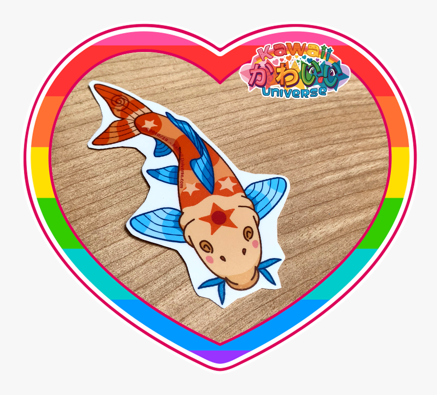 Kawaii Universe Cute Orange Koi Sticker Pic 01, HD Png Download