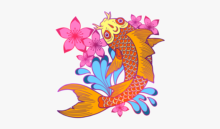 Koi Illustration Transparent, HD Png Download