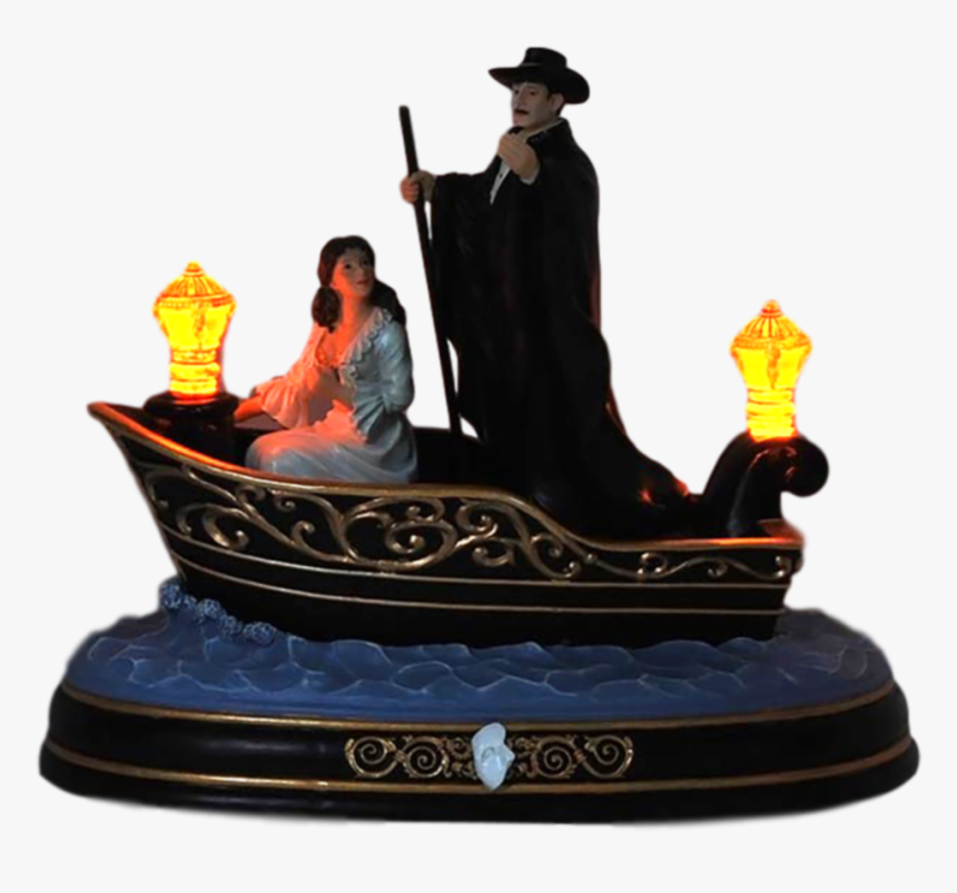 Phantom & Christine Journey To The Lair Figurine 
 - Phantom Of The Opera Boat Design, HD Png Download