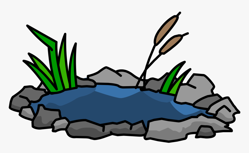 Transparent Koi Pond Clipart - Club Penguin Pond, HD Png Download