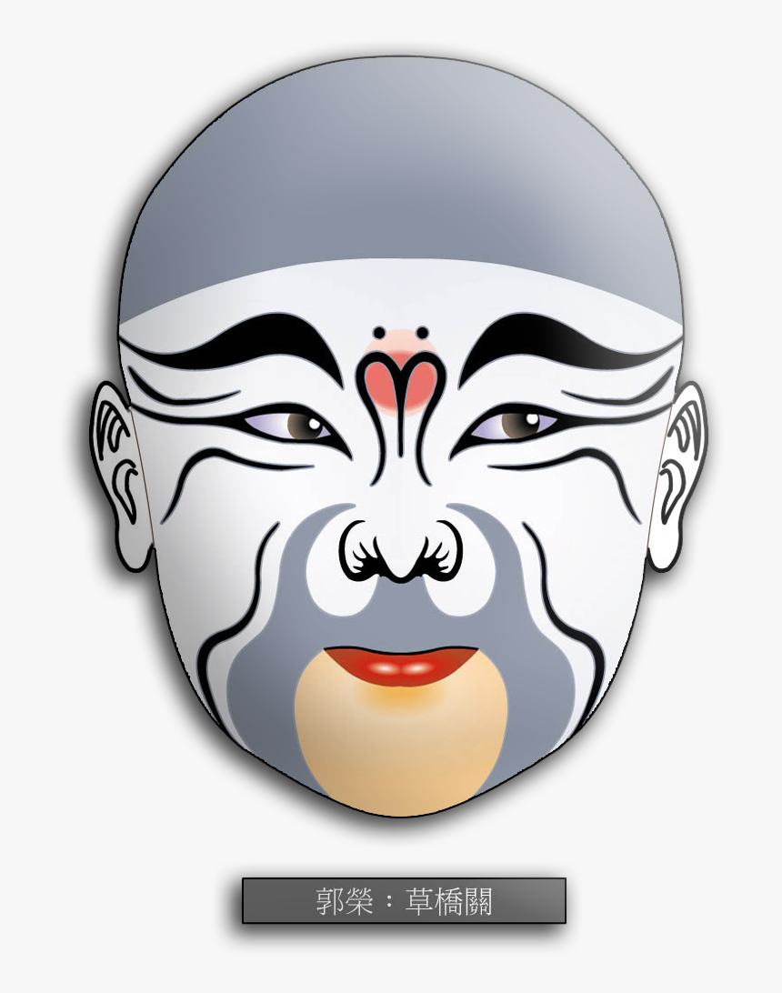 Transparent Opera Stage Clipart - Peking Opera Mask Silver, HD Png Download