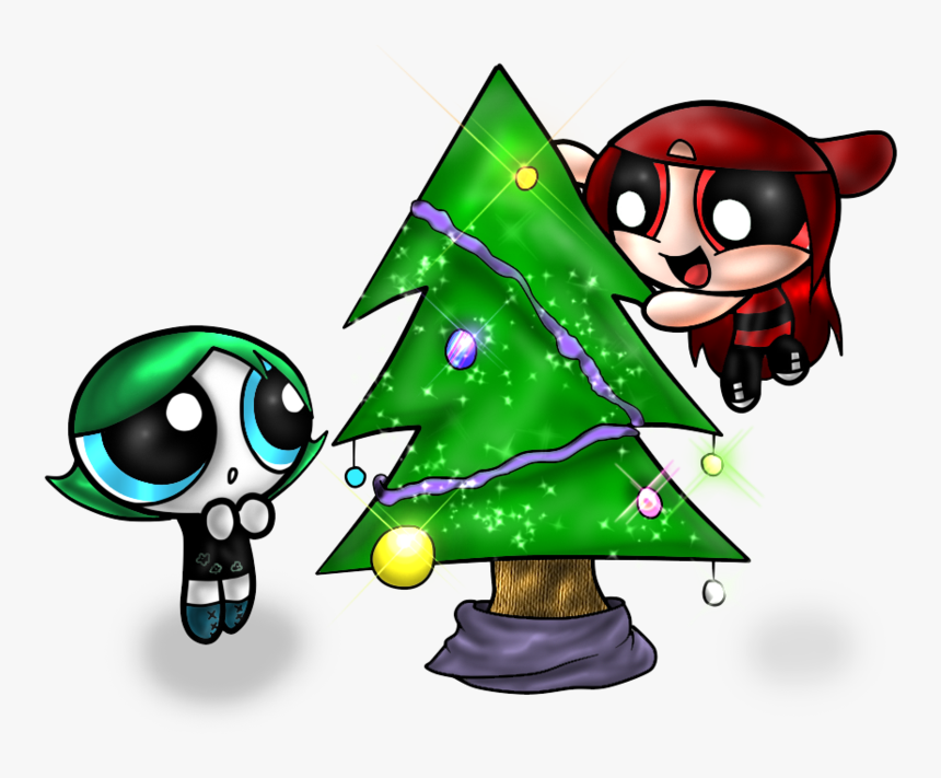 Christmas Tree By *psy-alien9 On Clipart Library - Cartoon, HD Png Download