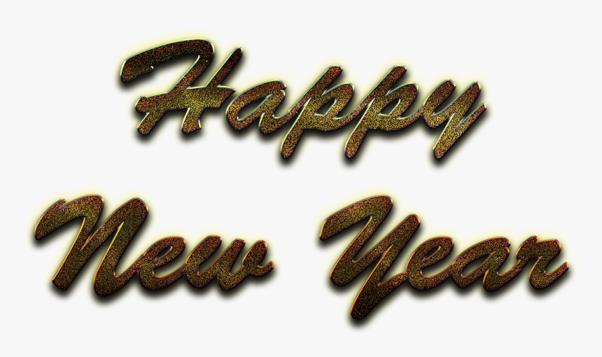 Happy New Year Word Art Png Image Background - Happy New Year Png Background, Transparent Png