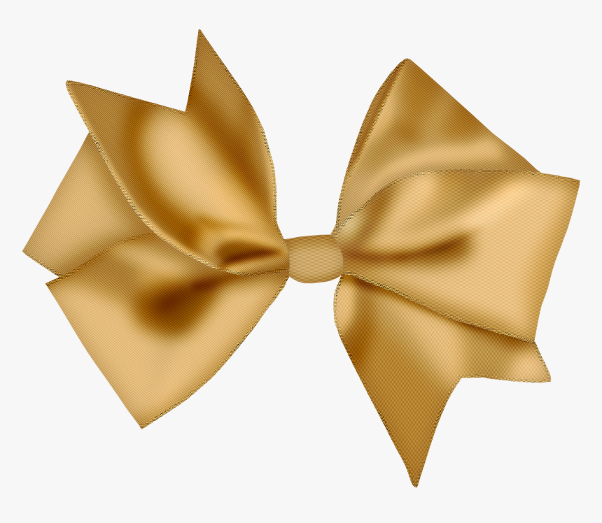 Gold Ribbon Brown Letter Lazo - Moño Navideño Dorado Png, Transparent Png