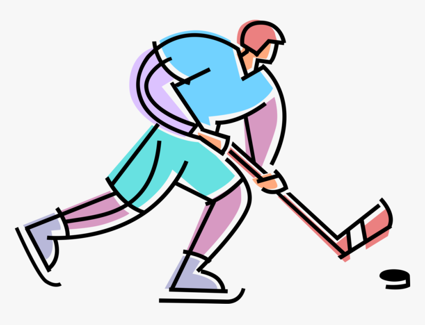 Vector Illustration Of Sport Of Ice Hockey Player Skates - Jogador De Hóquei No Gelo Png, Transparent Png