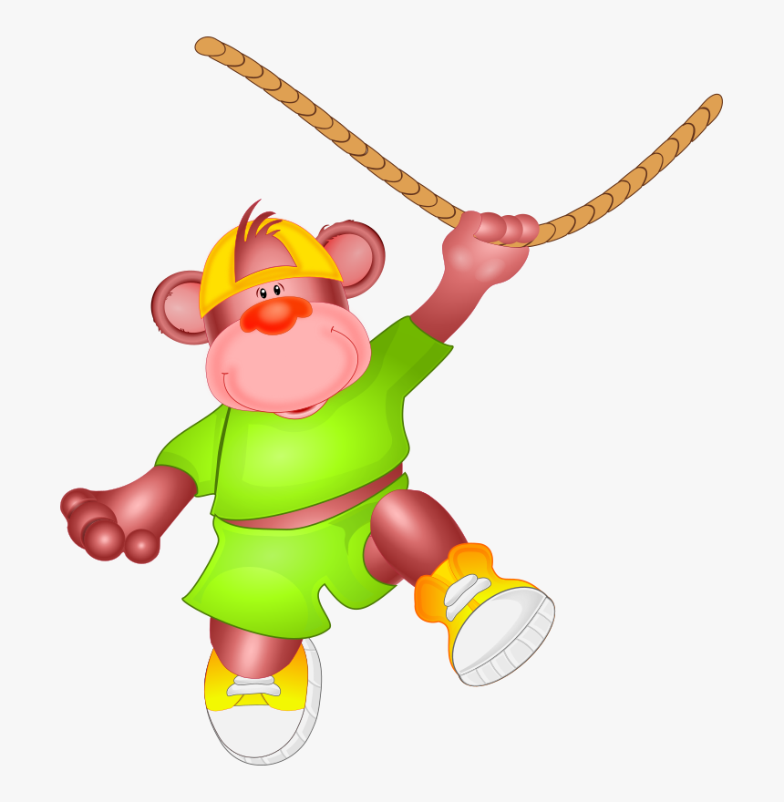 Mico Colgando - Monkey In Rope Png, Transparent Png