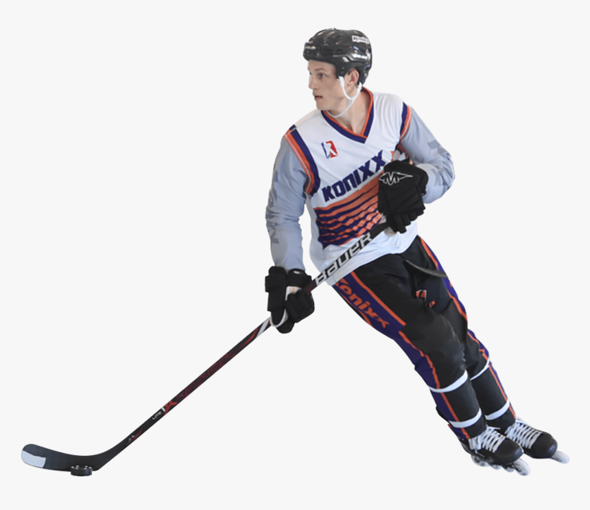 Ice Hockey Player In Full Uniform Skating On The Ice - College Ice Hockey, HD Png Download