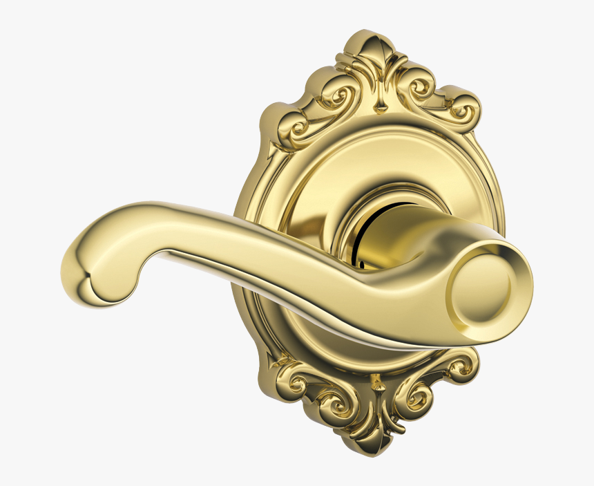 Flair Lever With Brookshire Trim Hall & Closet Lock - Door Handle, HD Png Download